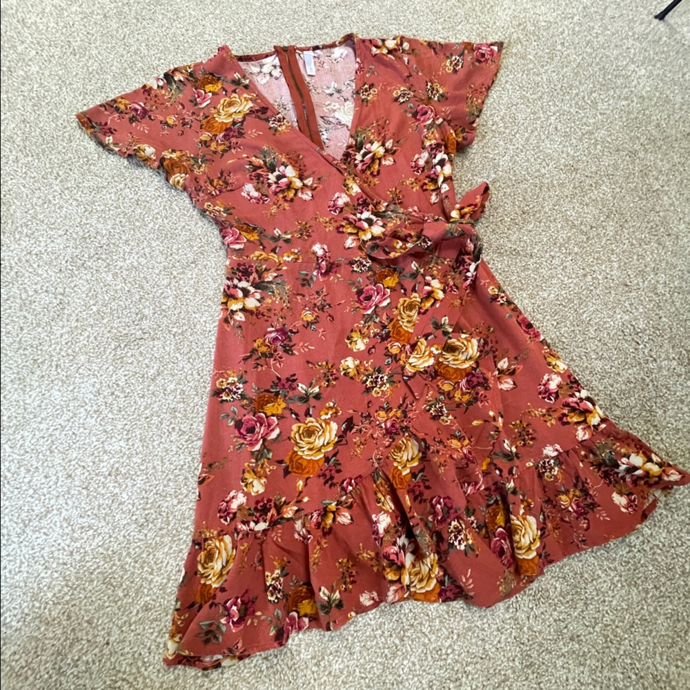 Flirty and flowy boho wrap dress